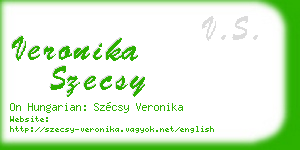 veronika szecsy business card
