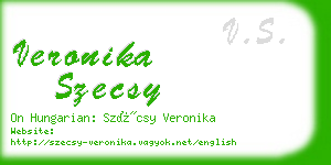 veronika szecsy business card